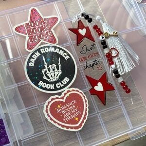 Just one more chapter handcrafted bookmark ❤️🖤